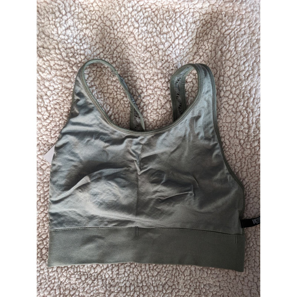 Victoria Sport Olive Green Seamless Bra Medium Support M - Picture 4 of 6
